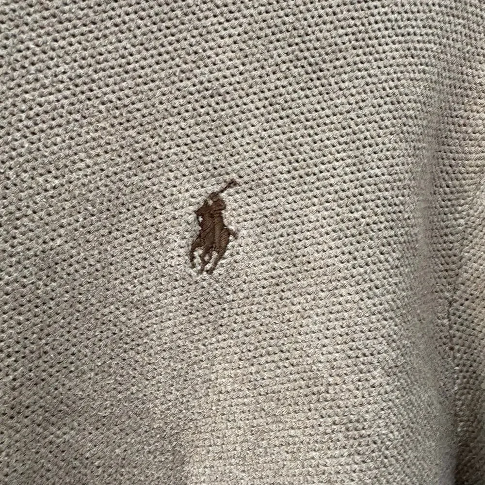 Polo Ralph Lauren Pima Cotton 1/4 Zip Pullover Sweater Tan Beige XL - Picture 5 of 7